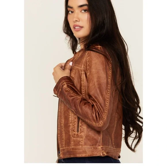 STOOSH 26 INTERNATIONAL WOMEN'S FAUX LEATHER JACKET Small - Picture 4 of 6